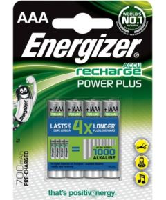 Rechargeable battery, ENERGIZER Power Plus, AAA, HR03, 1.2V, 700mAh, 4 pieces