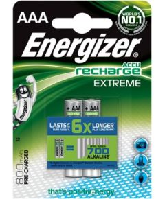 ENERGIZER Extreme Battery, AAA, HR, 1, 2V, 800mAh, 2 pcs