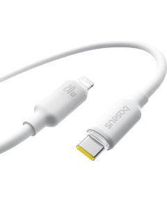 Kabelis USB C - IP Lightining 2m 20W putu silikona balts BASEUS