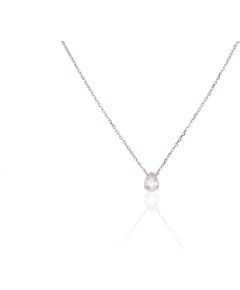 Sudraba kaklarota #2500116(PRh-Gr)_CZ, Sudrabs 925°, rodijs (pārklājums), Cirkoni, garums: 42 cm, 2.2 gr. Bez akmeņiem