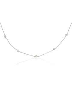 Sudraba kaklarota #2500114(PRh-Gr)_CZ, Sudrabs 925°, rodijs (pārklājums), Cirkoni, garums: 42 cm, 2.5 gr. Bez akmeņiem