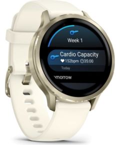 Garmin   Venu 4 - 41mm, Lunar Gold with Bone Silicone Band sports watch
