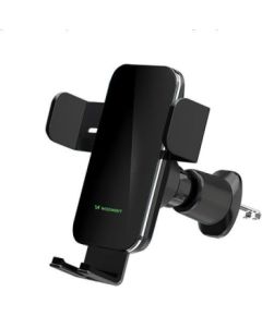 Wozinsky   WEDZ-3Y8S clamp car holder with 15W inductive charger for phone on the air vent Black