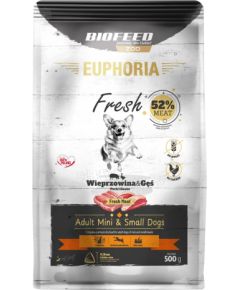 BIOFEED Euphoria Fresh Adult Pork and goose XS/S - dry dog food - 500g
