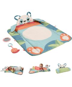 Mattel Fisher-Price Planet Friends Roly-Poly Panda Baby Activity Play Mat with 2 Toys