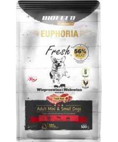 BIOFEED Euphoria Fresh Adult Pork and beef XS/S - dry dog food - 500g