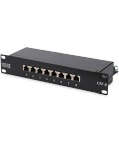 DIGITUS CAT 56, Class E Patch Panel, 08 port shielded