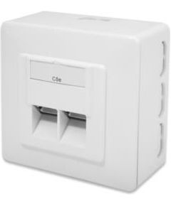 DIGITUS CAT6 modular wall outlet 2xRJ45 shielded