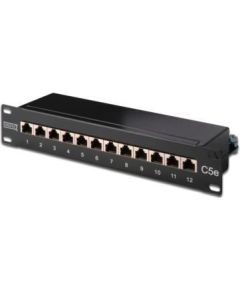 DIGITUS CAT 5e, Class D Patch Panel, 12 port shielded