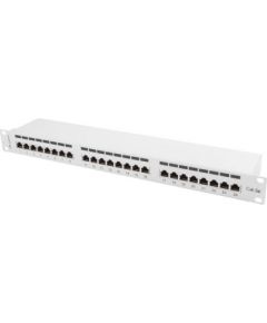 Lanberg Patch Panel 24 port 1U, cat. 5e, shielded, grey