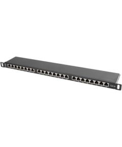 Lanberg Patch Panel 24 port 0.5U, cat. 5e, shielded, black