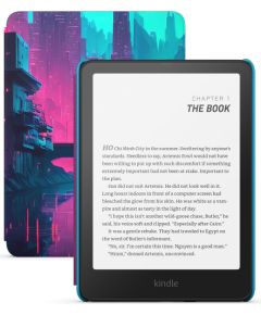 Amazon Kindle Paperwhite Kids 16GB (newest model) – larger 7" glare-free display – Kids read an average of 1+ hour per day with Kindle – Cyber City