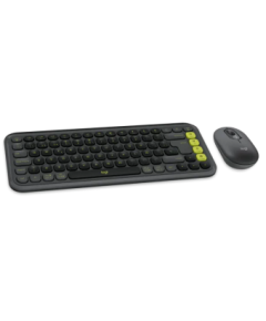 Logitech POP ICON COMBO Graphite Green US Klaviatūra + Pele