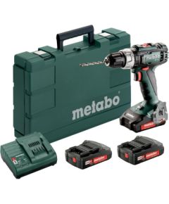 Akumulatora triecienskrūvgriezis Metabo SB 18 L SET; 18V; 3x2 Ah; LED