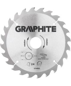 Griešanas disks kokam Graphite 57H662; 185x30 mm