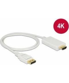 Delock Cable Displayport 1.2 (M) - High Speed HDMI-A (M) passive  2m; white