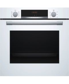 BOSCH HBA533BW0S cepeškrāsns, iebūvējama, 71L, balta, 3D Hot air plus, Display