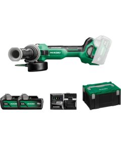 Leņķa slīpmašīna Hikoki G1813DAWQZ; 18 V; 2x5,0 Ah akum.