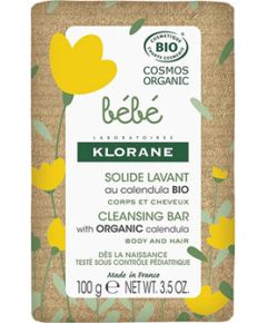Klorane Bébé Cleansing Bar - Jemné mýdlo s bio měsíčkem 100.0g Smaržas - NESAKĀRTOTS