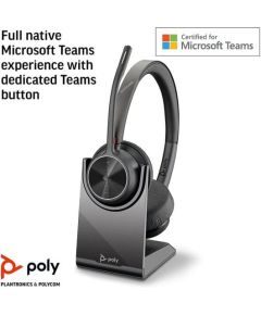 Plantronics Voyager 4320 MS USB-A Stereo CS - with Charge Stand Austiņas