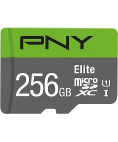Pny Technologies Karta pamięci PNY microSD Elite 256GB Atmiņas kartes micro SD SDHC