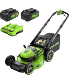 Akumulatora zāles pļāvēja pašgājējs Greenworks MO48L424-01;2x24 V; 2x4,0 Ah akum.