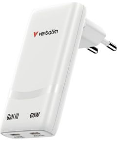Verbatim Fold n Go Сетевой зарядное устройство USB-C / 65W / белый