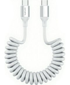 4smarts USB-C Спиральный кабель для передачи данных и зарядки 1.35m / 240W / белый Дата USB-кабели