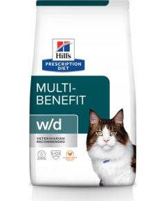 HILL'S PRESCRIPTION DIET Multi-Benefit Feline w/d Dry cat food Chicken 3 kg