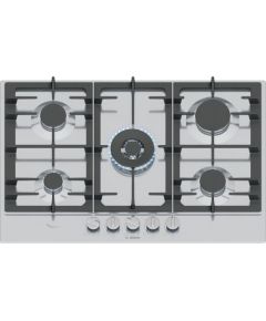 Bosch Serie 6 PCQ7A5I90 hob Stainless steel Built-in 75 cm Gas 5 zone(s) Iebūvējama virsma - Gāzes