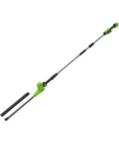 Teleskopiskas dzīvžoga šķēres Greenworks G24PHT51II; 24 V (bez akumulatora un lādētāja) Ножницы для травы и кустов