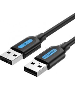 CABLE USB2.0 MALE TO MALE/1.5M BLACK COJBG VENTION Data USB kabeļi