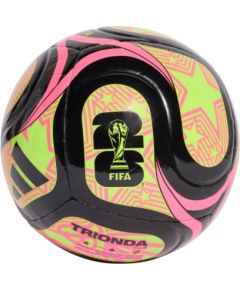 adidas Pasaules kausa 26. gada izcīņas futbola bumba Trionda Club, melna, rozā un zaļa JD8053 - 5 Futbolam