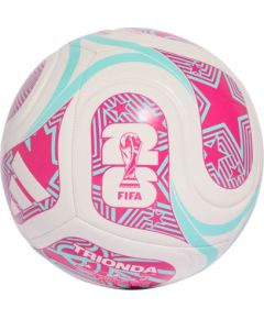 adidas Pasaules kausa 26. gada kausa izcīņas futbola bumba Trionda Club, balta, rozā un zila JD8054 - 4 Futbolam