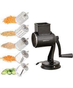 Цилиндрическая тёрка, с 5 сменными картриджами, чёрная, KINGHoff, KH 1951 Mиксеры