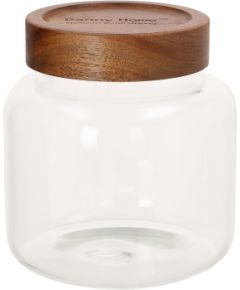 Glass jar RIVA D13xH14cm 1300ml acacia wood with lid