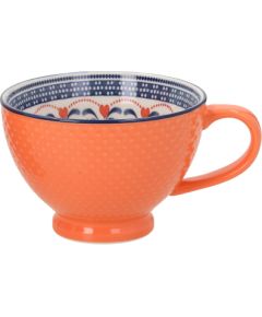 Mug SEREN H7,7cm 355ml, orange/blue