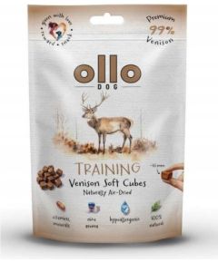 OLLO Air Dried Training Venison Cubes - dog treat - 80g