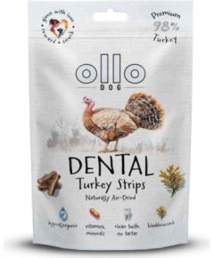 OLLO Air Dried Dental Turkey Strips - dog treat - 80g
