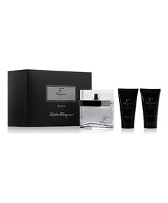 Salvatore Ferragamo F By Ferragamo Pour Homme Black Dárková sada EDT 100 ml, sprchový gel 75 ml a balzám po holení 75 ml 100ml