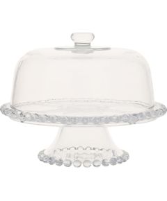 Glass platter 3in1 CAKE PLATE D31xH23cm