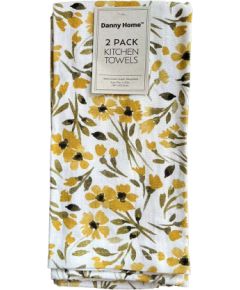 Kitchen towels AIMAI 2pcs 38,1xH63,5cm, yellow flower