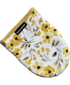 Oven gloves AIMAI 2pcs with silicone, yellow flower