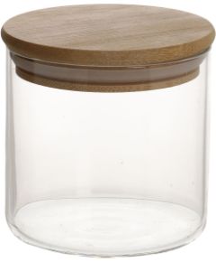 Glass jar JARA D8,3xH8cm 390ml with bamboo lid
