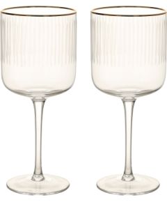 Wine glasses GOLD RIM 2pcs H19,7cm, 400ml