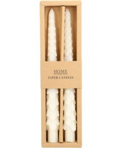 Antique candle CAROLS 2pcs 25cm white spruce
