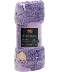 Pleds NIGHT LIGHT 150×200 cm, ar vienradžiem