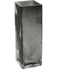 Vase ZANA 10x10xH30cm, grey glass