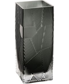Vase ZANA 10x10xH25cm, grey glass