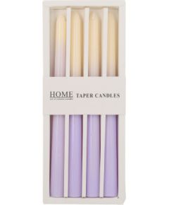Antique candle CAROLA 4pcs 25cm purple/white mother-of-pearl